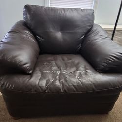 Oversize Armchair, Pleather