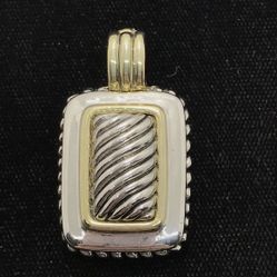 Vintage 2-tone Twisted Cable Renaissance Revival Design Pendant