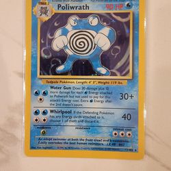 Poliwrath - 13/102 - Pokemon Card - Base Set HOLO Rare Card WOTC - LP/NM