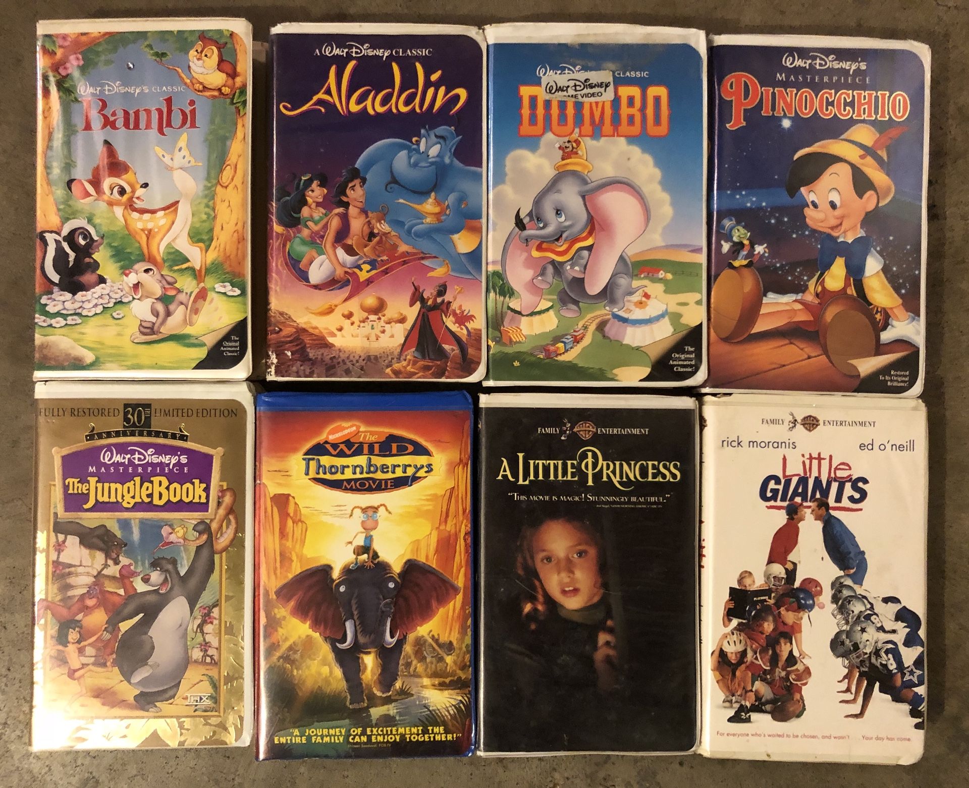 8 VHS movies