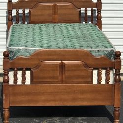Twin Size Bed With Mattress Set