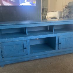 Entertainment Center Farmhouse Blue 60inches