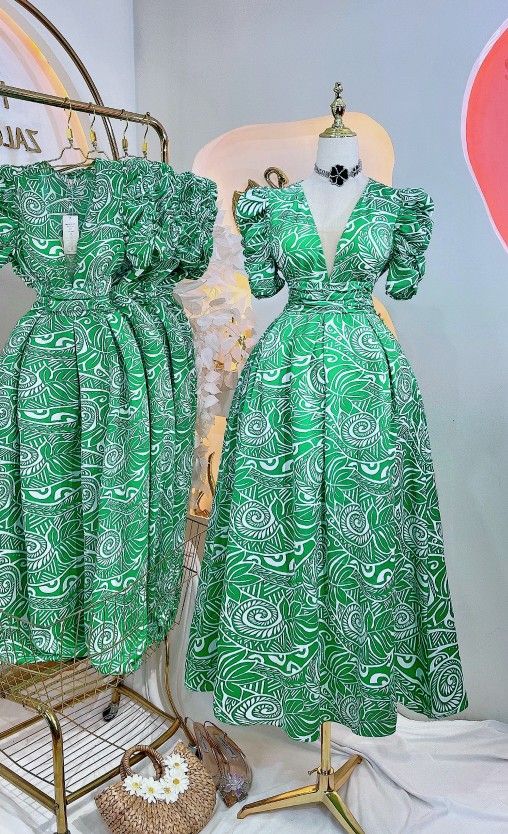 Green evening Dress, Prom Dress, Long Dress/ Small-large Available 