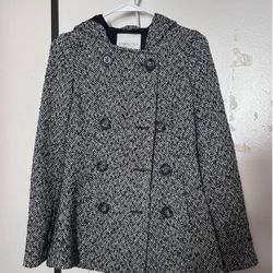 Aeropostale Black and White Pea Coat Classic Design