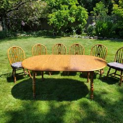 Dining Table & Chairs, Oak