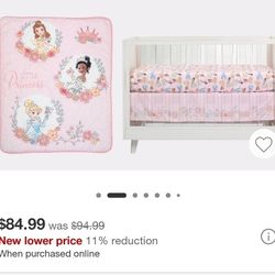 Disney Princess Crib Bedding $60