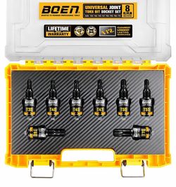 BOEN 8-Piece 1/2" Drive Impact Torx Bit Socket Set