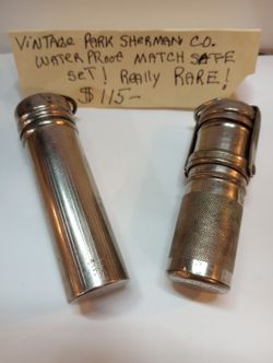 Vintage Everdry Waterproof Match Safe Rare 