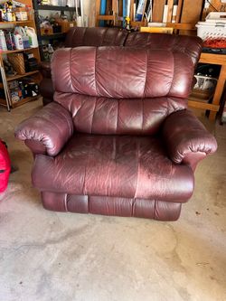 Free reclining chair & sofa leather