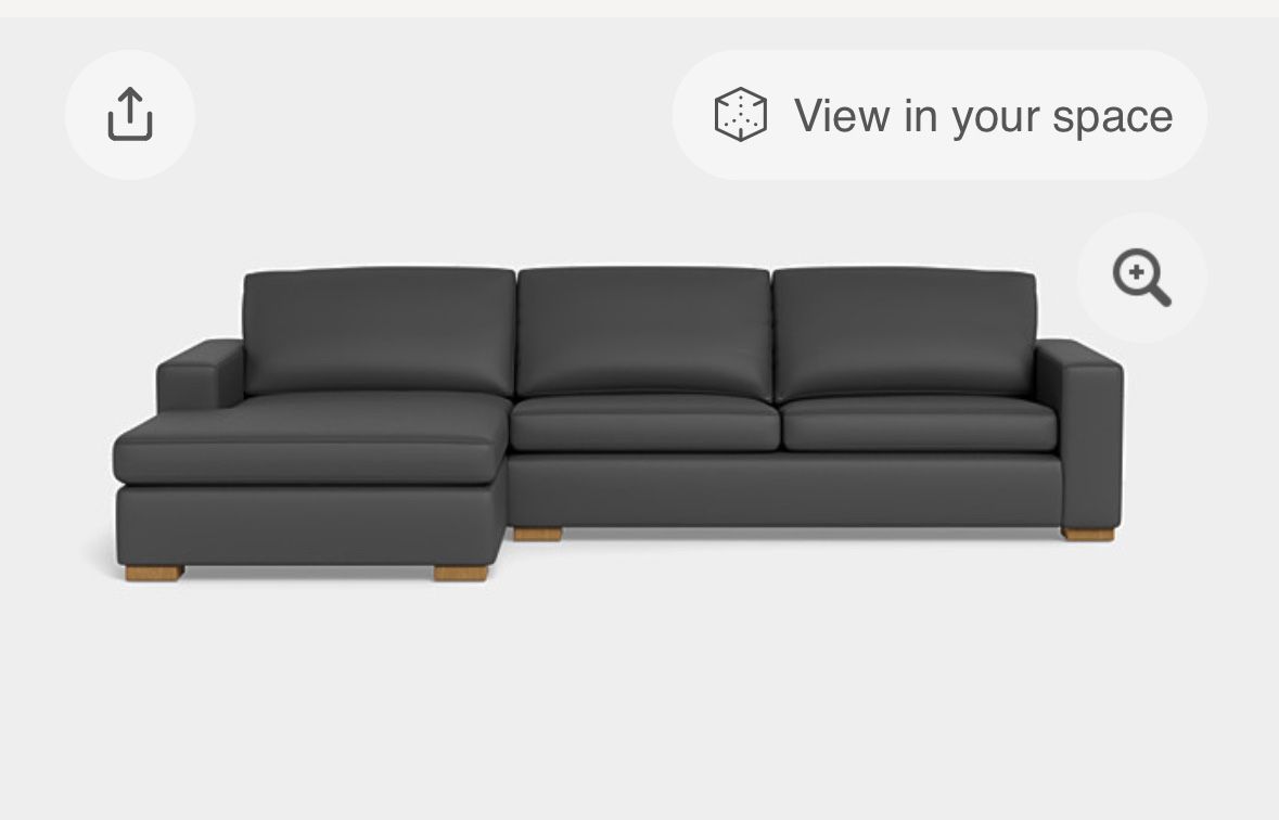 Leather Chaise Sectional