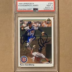 1990 Upper Deck Ryne Sandberg - PSA 9/Auto 10