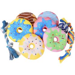 New in bag Dog Toys for Small Dogs, 9 Pack Small Dog Toys, Colorful Donut Puppy Toys and Durable Ropes Puppy Chew Toys, Non-Toxic and Safe
