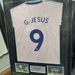 Gabriel Jesus Arsenal Third Shirt | Framed Hand Signed w/ COA