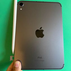 Apple Ipad Mini 6th Generation (2021/ 8.3” Liquid Retina ) 64GB WiFi + cellular (5G Unlocked) with pen, case & Accessories 