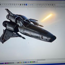 Battlestar Galactica ship wall graphic decal for your collectors room, easy peel, and stick