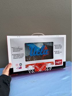 Rawlings UCLA Over-The-Door Basketball Hoop Shatter-Proof Backboard & Mini Ball