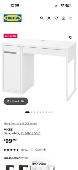 IKEA - Micke white desk