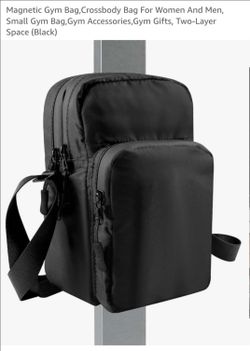 Black Magnetic Crossbody Gym Bag