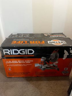 Ridgid 15 Amp 12” Dual Bevel Sliding Miter Saw