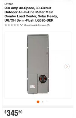 New 200 Amp 30 Space 30 Circuit Outdoor All In 1 Meter Main Combo Load Center