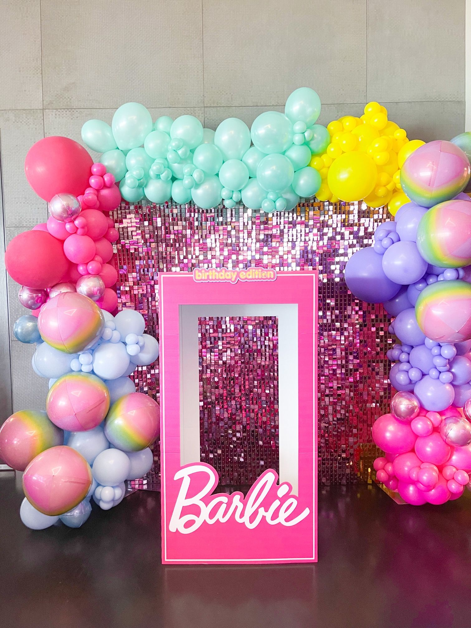 Ballons Backdrop Shimmer Sequin Wall Party Decoration Fiesta