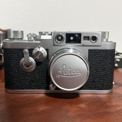 1957 Leica IIIG With Case, Lens, And Strap