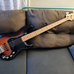 Fender Precision Bass Deluxe Sunburst With Maple Neck!