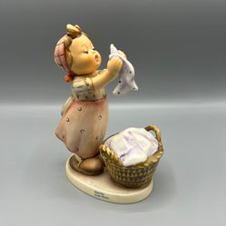 Rare Vintage  Goebel Hummel  Wash Day  Large Version Figurine home decor sculpture 