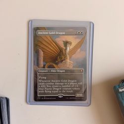 Ancient Gold Dragon (CLB) 365 borderless - magic: the gathering mtg card