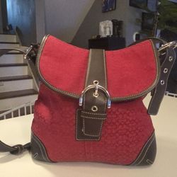 Coach Vintage LARGE Soho 6376 Signature C & Leather Shoulder/Tote Bag