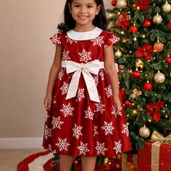 Sweet Holiday Red & White Dress