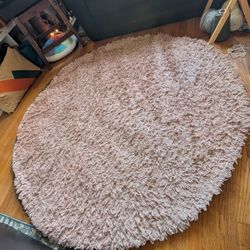 Pink Shag Rug 5' Round