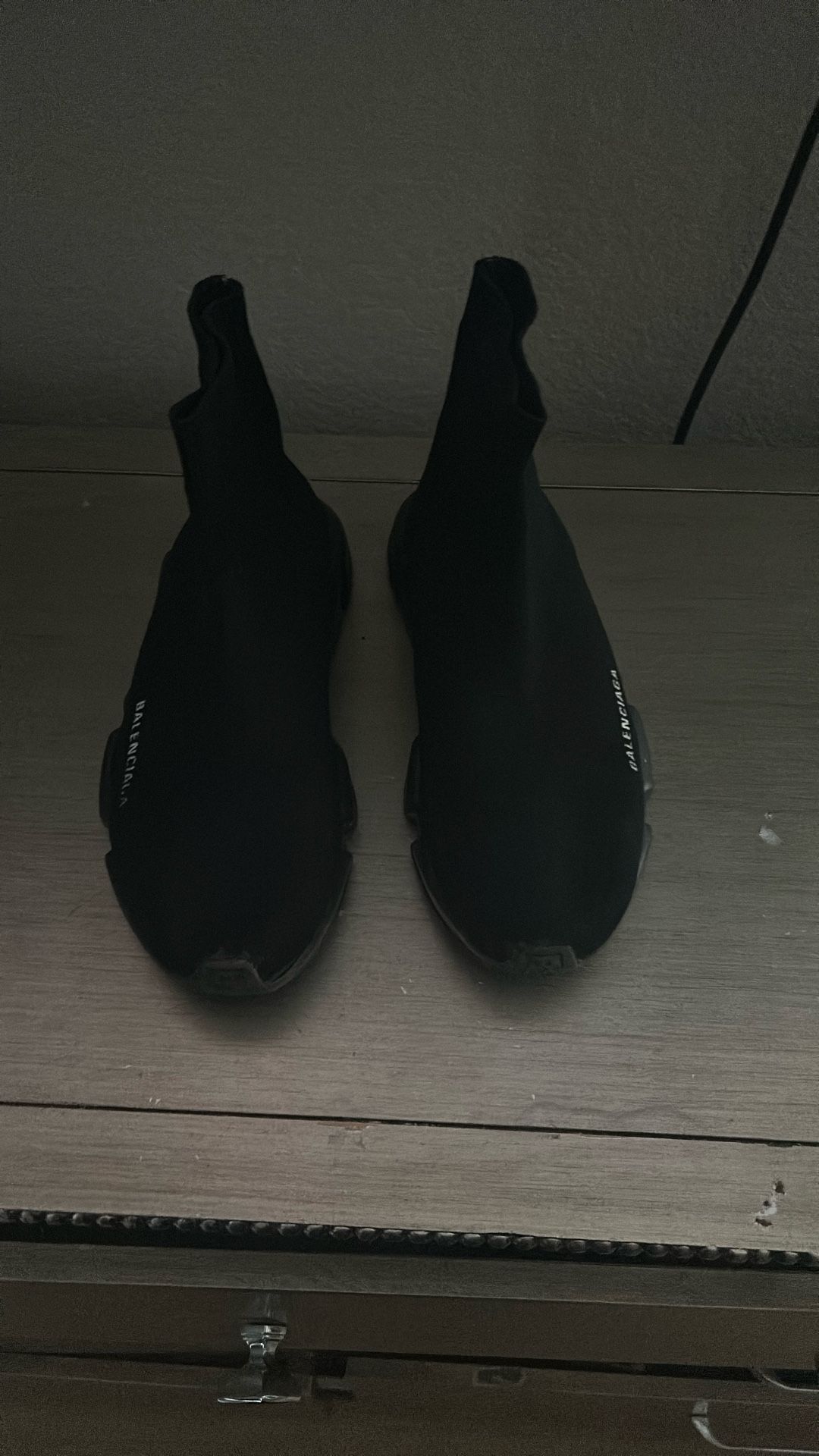 Balenciaga MEN'S SPEED 2.0 RECYCLED KNIT SNEAKER IN BLACK