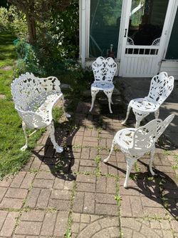 Outdoor Metal antique looking chairs Make Me An Offer 