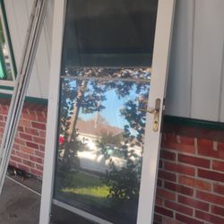 Screen Door With Sliding Windows