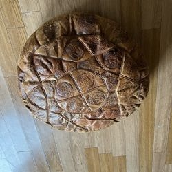 Leather Pouf 