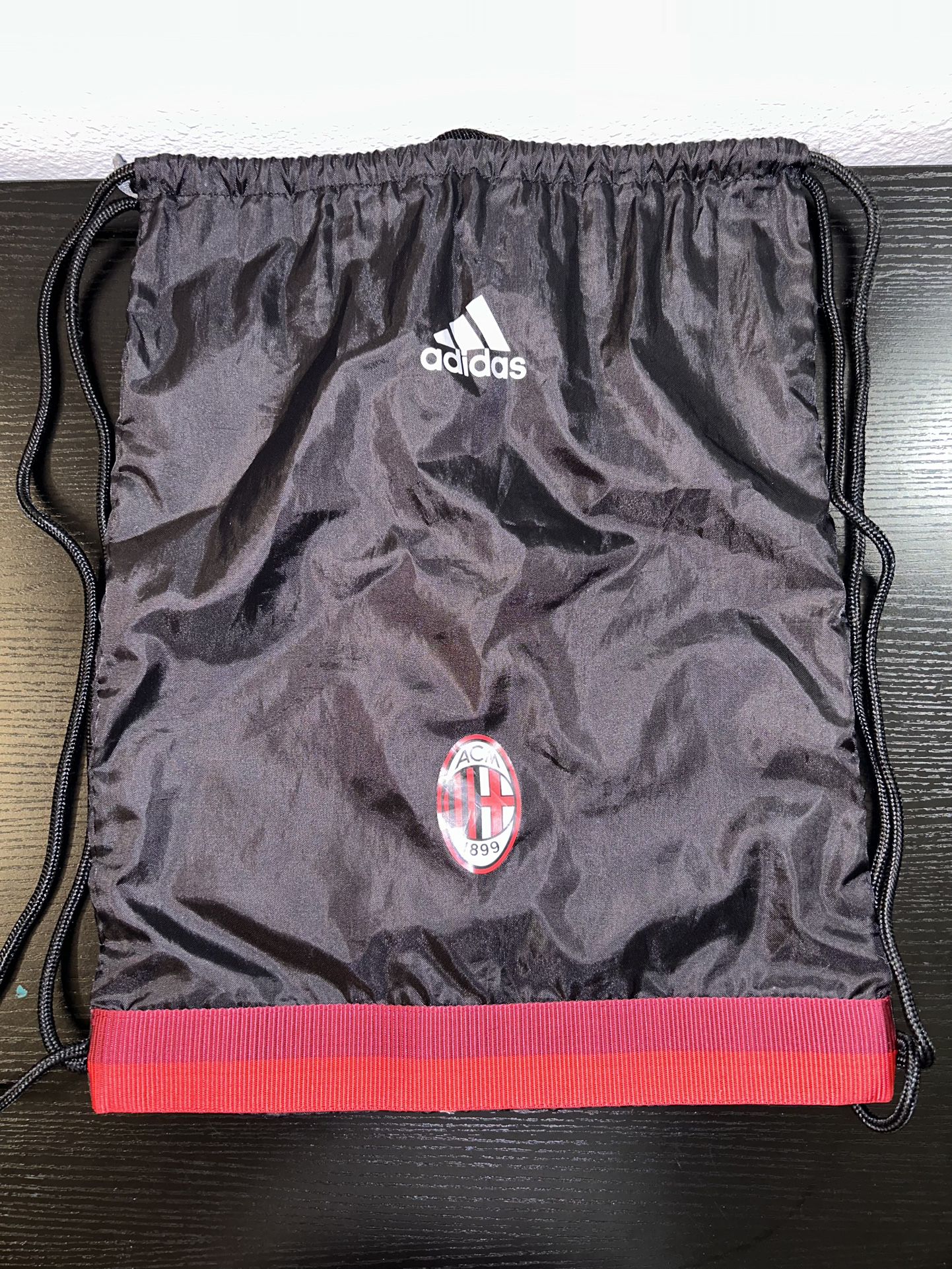 4700/191 ADIDAS AC Milan Bag Football Shoe Bag Snack Bag 15 X 19” Black Men’s