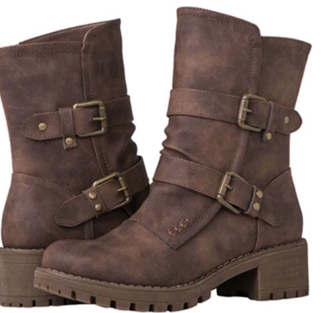 Womens Chic Buckle Fashionable Fall & Winter Boots