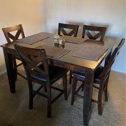 Wooden table and chairs 