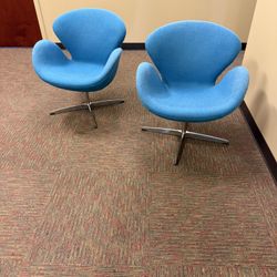Set of 2 Blue Chairs