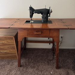 Vintage kenmore  sewing machin including table