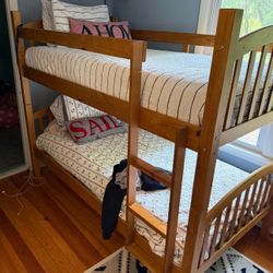 WOODEN BUNK BED