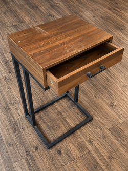 Brown Side Table with Drawer