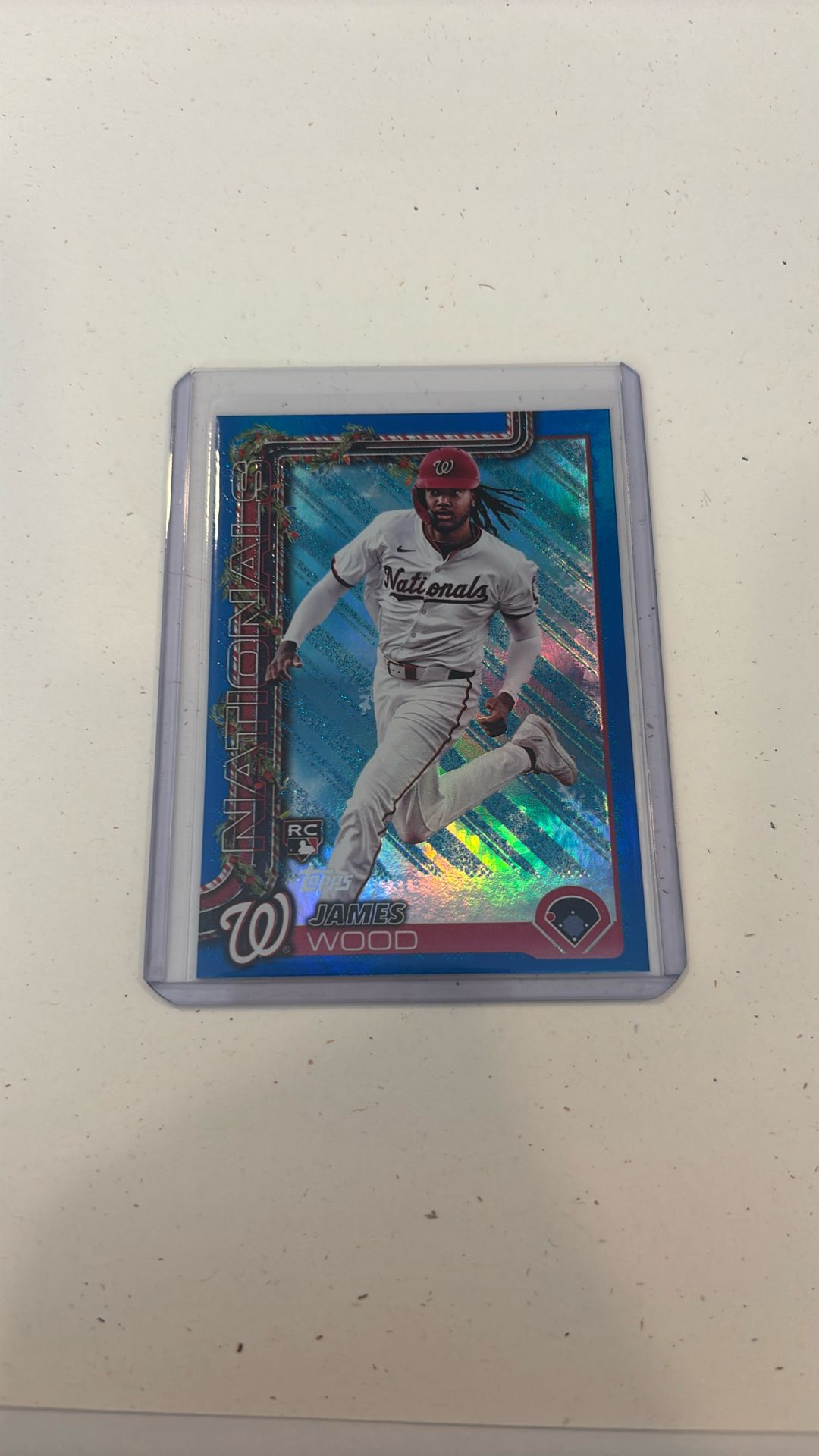 James Wood Holiday Blue And White Sparkle