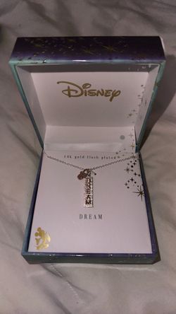 Disney Dream Necklace 14k Gold Flash Plated