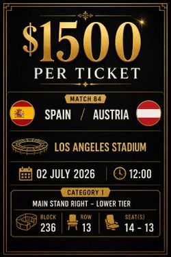 2 Spain vs. Austria Category Tickets - Section 236