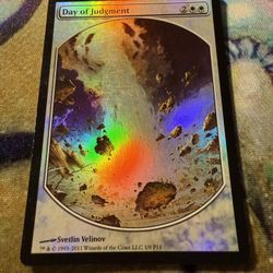 Day Of Judgement Player Rewards Foil Promo MTG Tcg Light Play