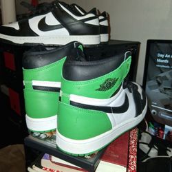 GREEN NIKE JORDAN 1 HIGH TOP SIZE 8.5