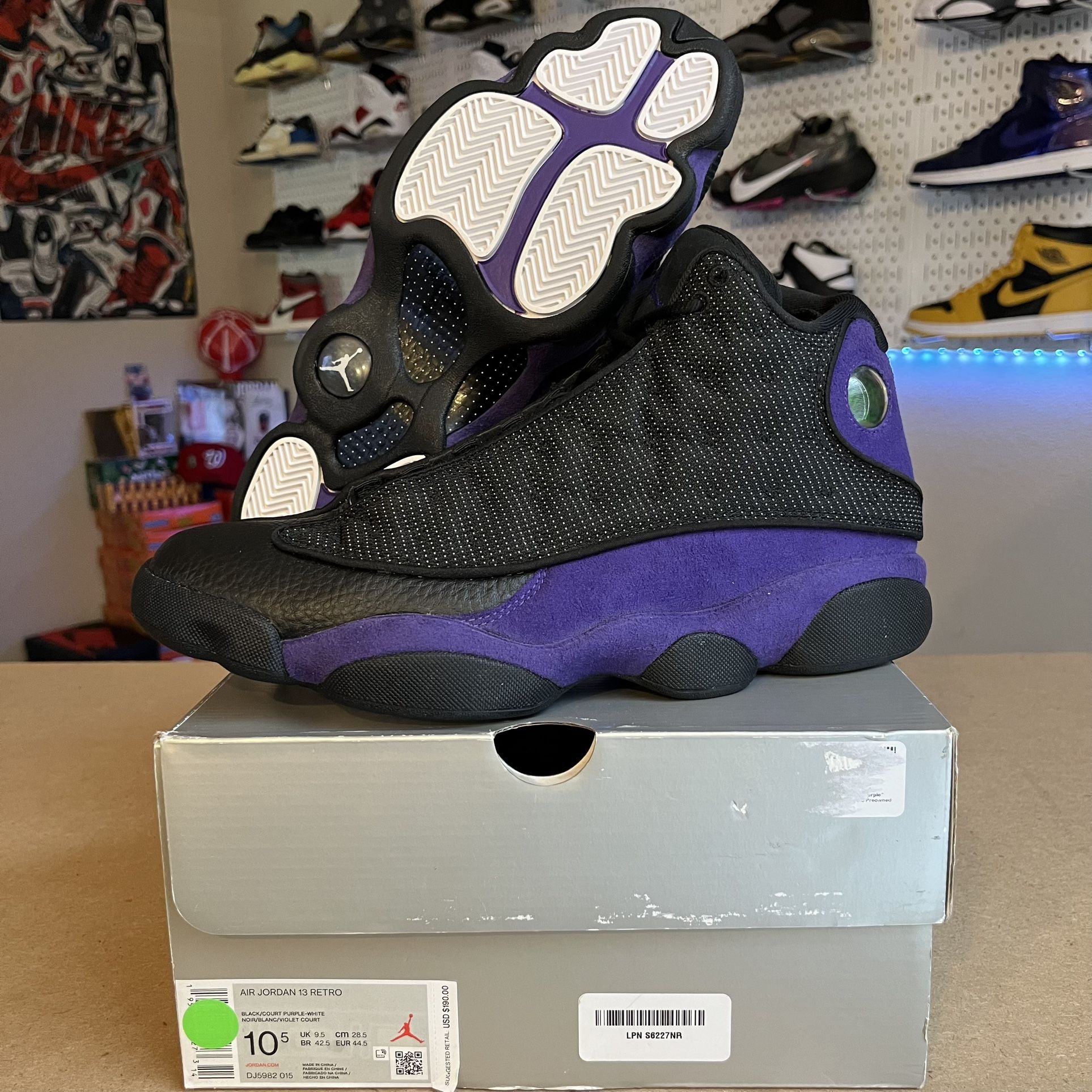 AIR JORDAN 13 RETRO “COURT PURPLE” SZ 10.5