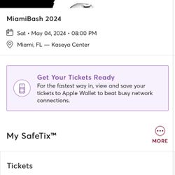 Miami Bash 4/5/2024 Suites Tickets.